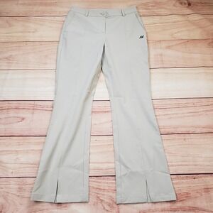 Women's Light Gray Stretch Flare Trousers